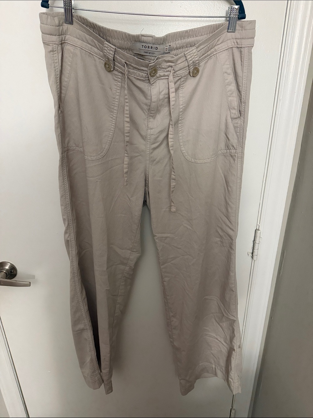 torrid Neutral Tan Drawstring Chino Pants